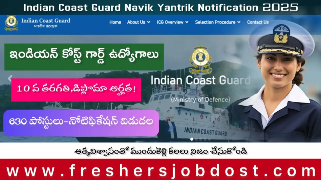 Indian Coast Guard Recruitment 2025