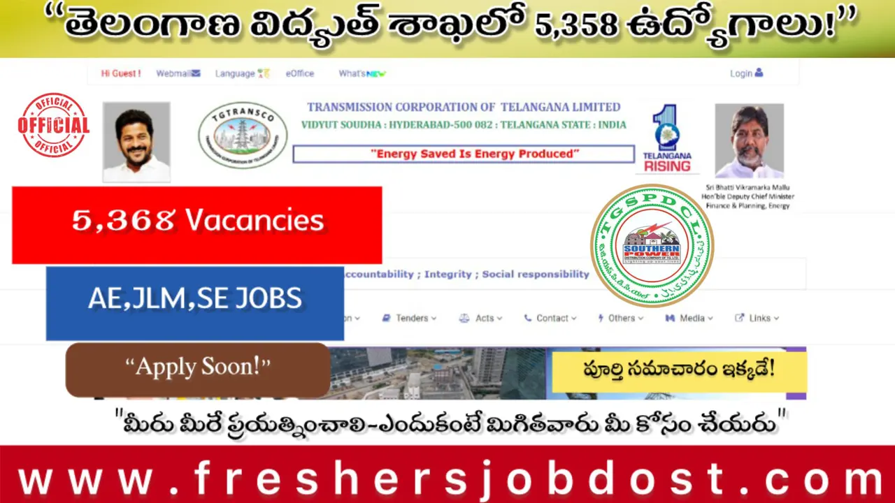 Telangana Electricity Jobs 2025
