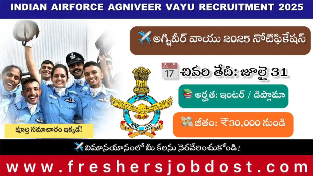 Indian Air Force Agniveervayu 2025 Notification Details in Telugu