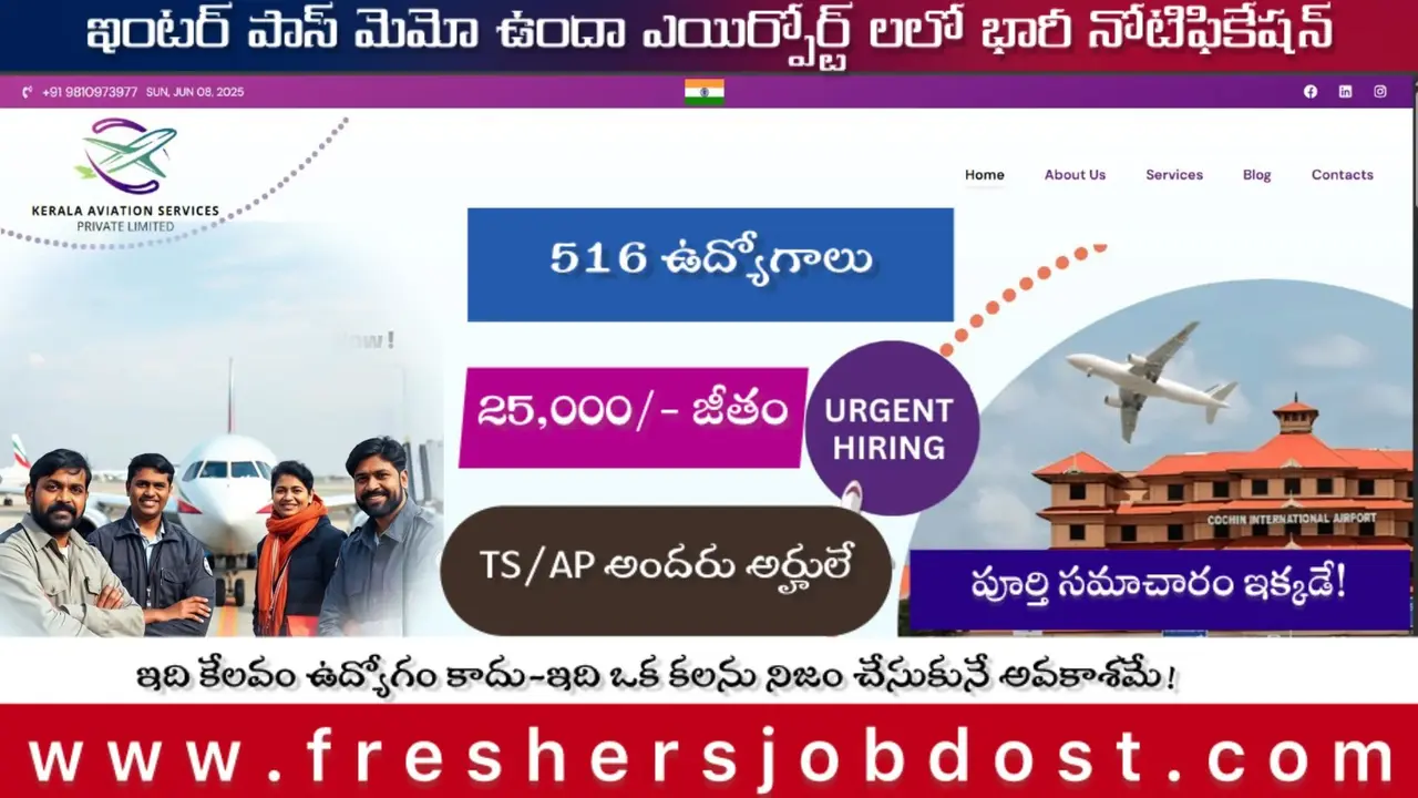 kerala airport ground staff recruitment 2025