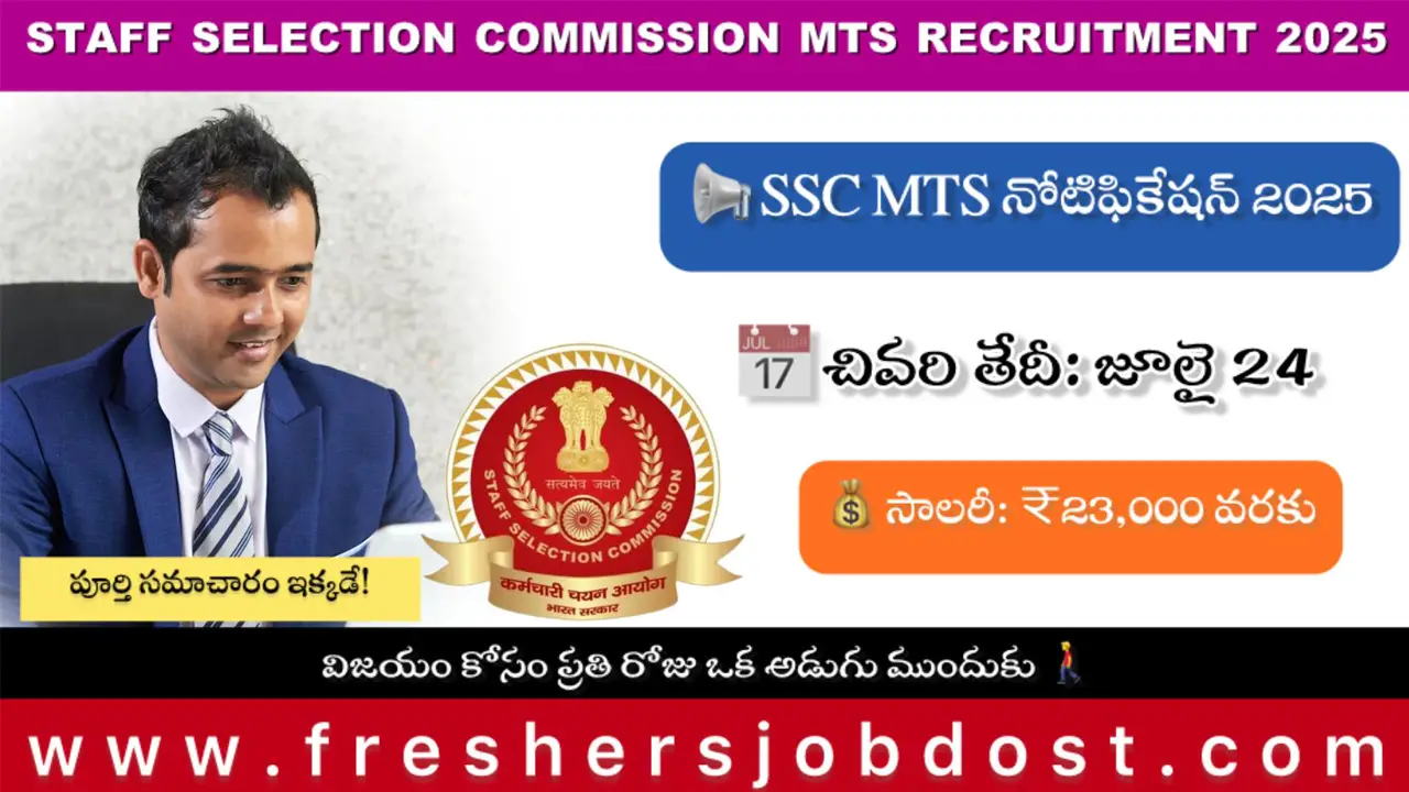 SSC MTS Recruitment 2025 Notification – Apply Online for Multi Tasking Staff and Havaldar Posts